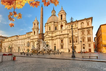 Fotobehang Piazza Navona in Rome © sborisov