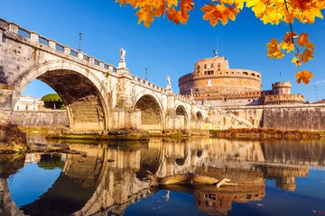 Fotobehang Sant'Angelo fortress, Rome © sborisov