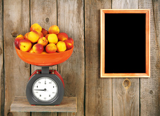 Apricots on scales