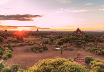 Ancient pagoda in Bagan of Myanmar 