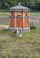 troughs for horses on a farm in Tuscany