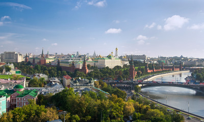 Fototapeta na wymiar Panorama of Moscow Kremlin, Russia