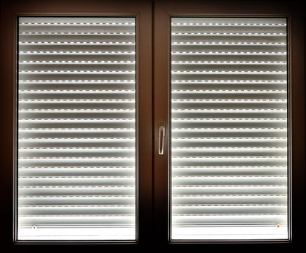 Blinds and window frame