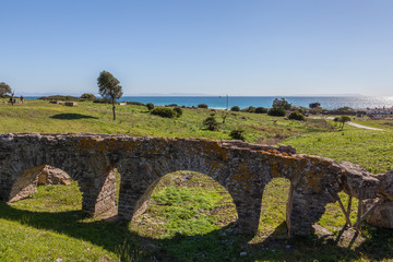 Roman ruins on Spanish coast