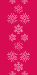 Vector red lace christmas snowflakes geometric textile texture