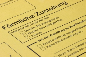 Förmliche Zustellung