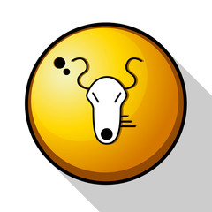 Vector icon of cute monster.