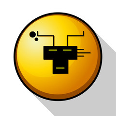 Obraz premium Vector icon of cute monster.