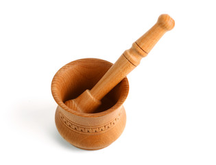 Wooden mortar