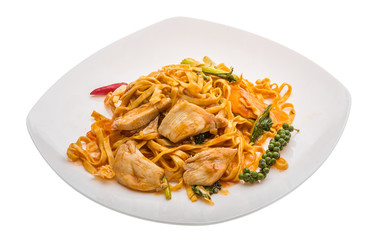Fried noodles with pork