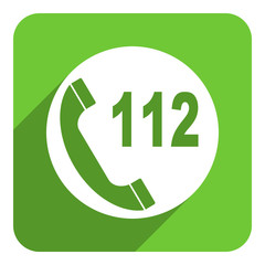 112 call flat icon