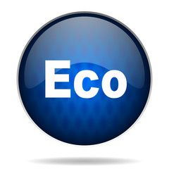 eco internet blue icon