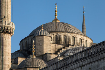 Fototapeta na wymiar Dome of the Sultanahmet Mosque
