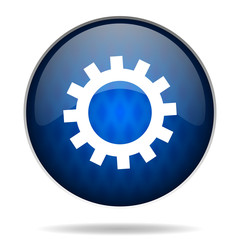 settings internet blue icon