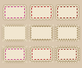 Set of elegant templates frame design