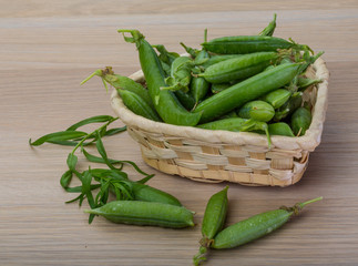 Green fresh peas