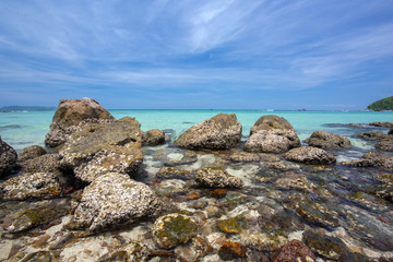 seascape, beach of Koh Larn thailand in summer