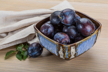 Ripe fresh plum