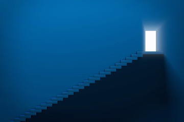 Stairs and Light Door Background or Wallpaper