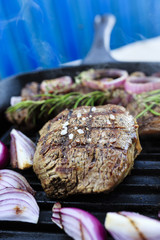 Grilled beef steak