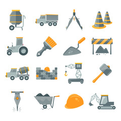 Construction icons set
