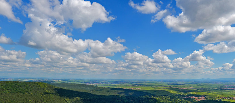 Panorama nördliche Rheinebene Deutschland