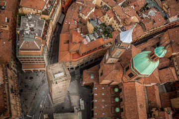 Bologna from Asinelli Tower - obrazy, fototapety, plakaty