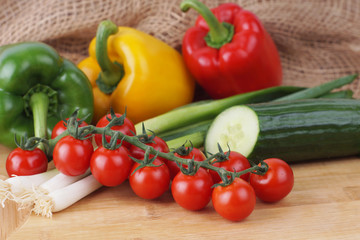 Fototapeta na wymiar cherry tomato, vegetables, green-stuff