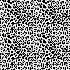 Leopard seamless pattern design, vector background - obrazy, fototapety, plakaty