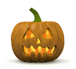 zucca di halloween con interno illuminato