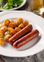 Sausages and potatoes