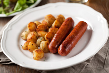 Sausages and potatoes
