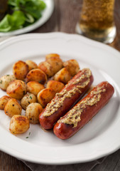 Sausages and potatoes