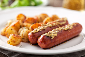 Sausages and potatoes