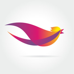 Abstract colored vector logo isolated on white