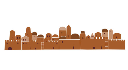 Middle East Town , OLd City, Illustration