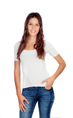 Atrractive young girl with jeans