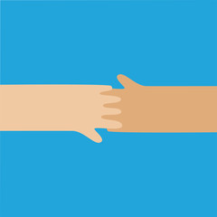 Hands shaking vector icon isolated