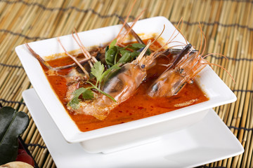 Tom yam kung , sour and spicy of shrimp soup