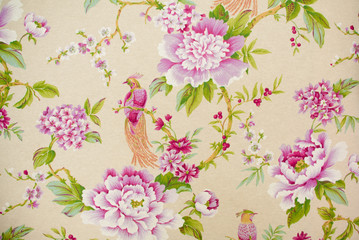 Naklejka premium floral fabric