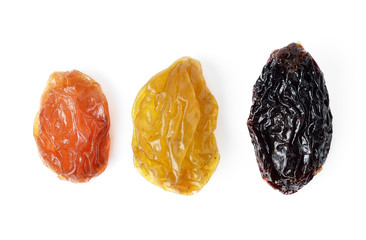 raisins isolated on white background