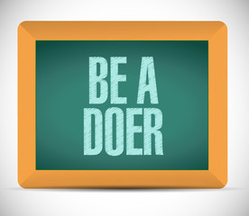 be a doer message message illustration design