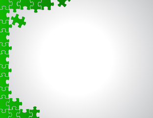 green puzzle borders illustration design