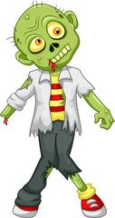 Funny cartoon zombie