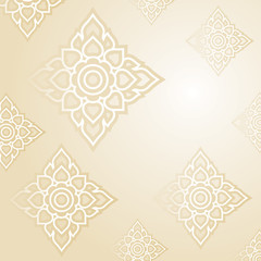 Thai Art Background vector, Thai art pattern vector.