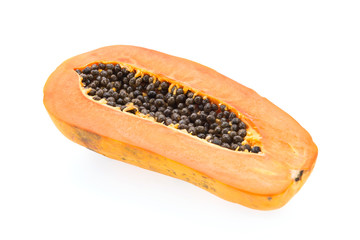 Papaya isolated on white