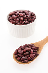 Red beans kidney isolated on white background