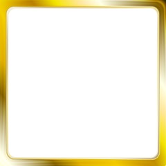 Abstract metallic golden vector frame