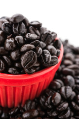 Coffee beans isolated on white background