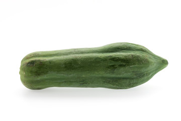 Green papaya isolated on white